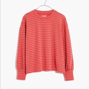 Madewell Floral Jacquard Puff Sleeve Top